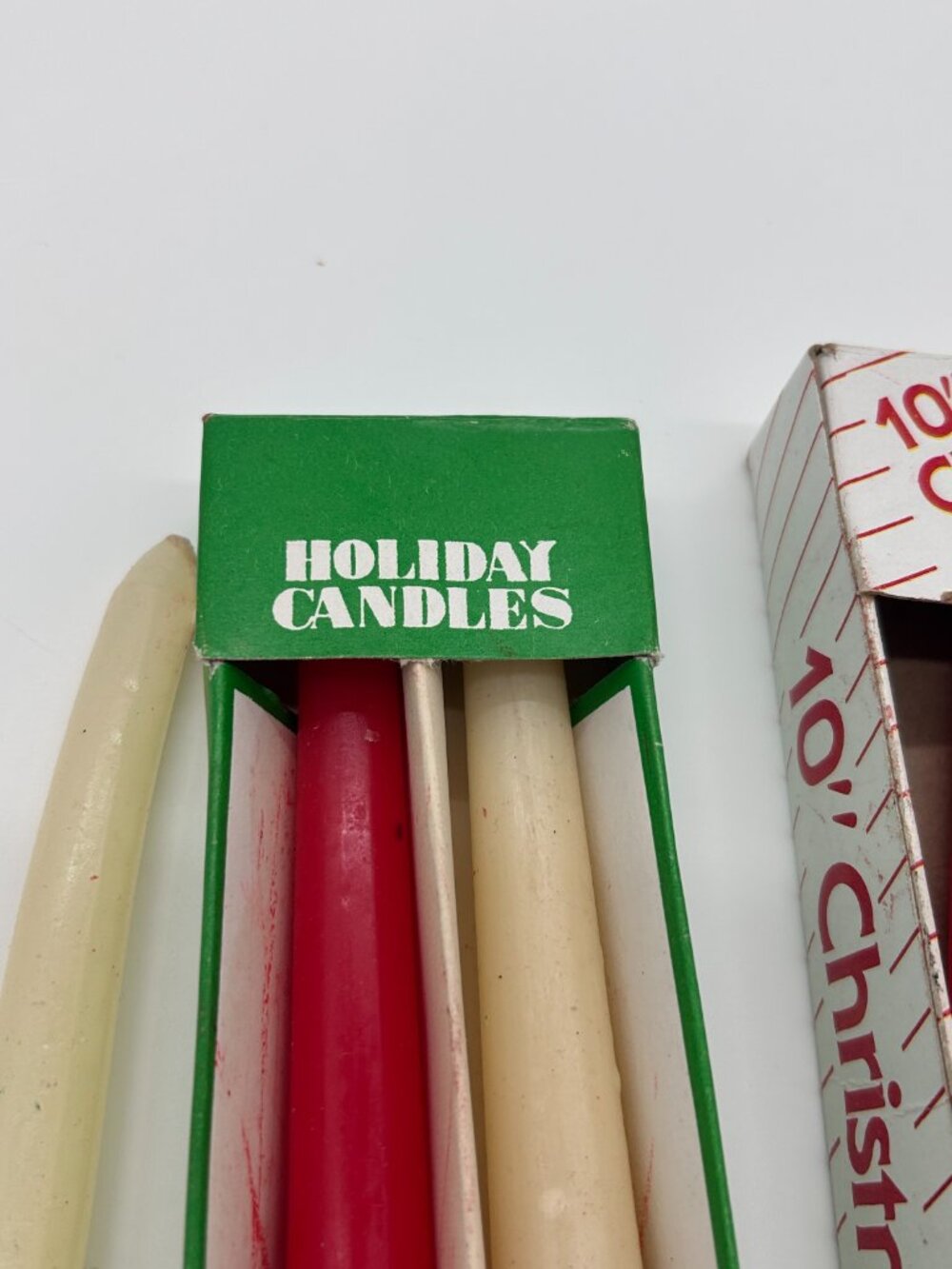 VTG 1960's Unused 12” Santa Taper Candles with Box Lot of 5 Santa Snowman - Picture 4 of 7